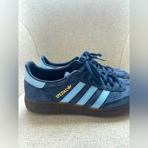 Blue adidas shoes